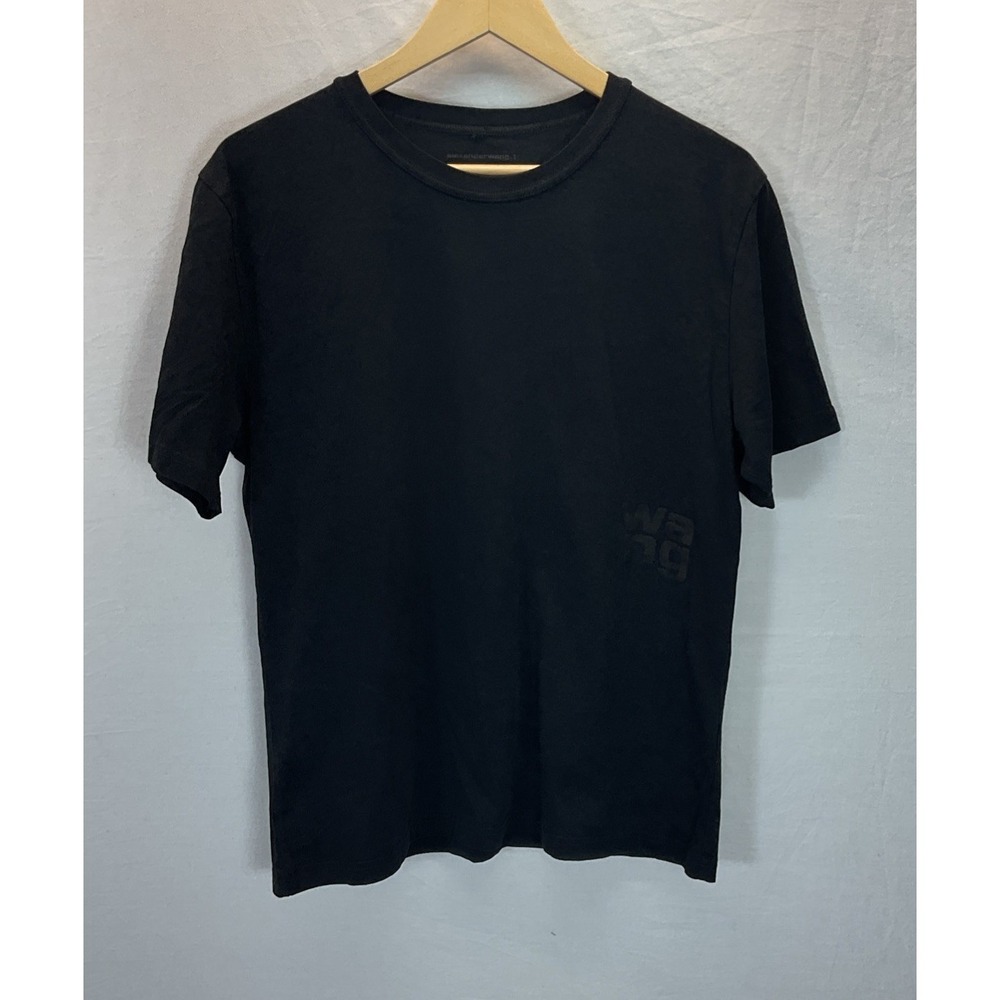 ALEXANDER WANG  Black Men's T-Shirt‎ Logo Size M minimalist Designer